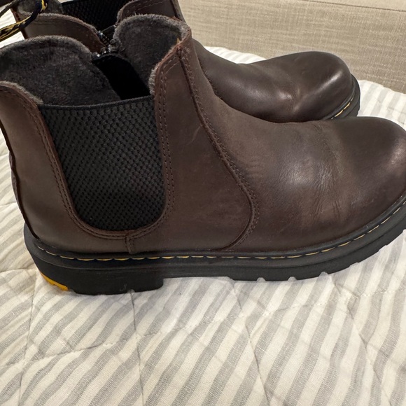 Dr. Martens Dark Brown Leather Zip Up Ankle Boots - Picture 3 of 6
